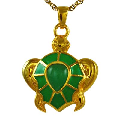 Green Turtle Cremation Jewelry II
